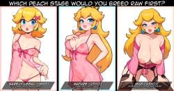 1girls 2d aged_down aged_up ai_assisted ai_generated big_ass big_breasts blonde_hair blue_eyes caption choice choose_your_own_adventure crown earrings garter_belt garter_straps large_breasts long_hair mario_(series) milf nipples panties petite petite_body petite_female plump_lips princess_peach pussy robe seductive see-through see-through_clothes see-through_clothing short_hair simple_background slim_waist small_ass small_breasts solo solo_female solo_focus super_mario_bros. tongue translucent ultimate_waifu_project wide_hips