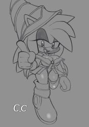 2d 2d_(artwork) 2d_artwork amy_rose big_boobies big_breasts big_titties boots busty busty_female champchidi cleavage cleavage_overflow dark_magician_girl dark_magician_girl_(cosplay) eyelashes eyeshadow fangs gloves half-closed_eyes hat large_breasts sega shortstack shortstack_female smile smiling sonic_(series) sonic_the_hedgehog_(series) thick_thighs yu-gi-oh!