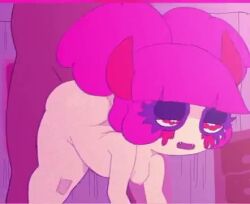 1boy 1girls animated ass ass_clapping backshots bedroom big_penis bigger_male chocovania_(character) cum_in_pussy cum_inside curly_hair dat_ass doggystyle fangs horns huge_ass imp impregnation interspecies interspecies_impregnation meweeze no_sound pale-skinned_female penis pink_hair sex shortstack small_breasts smaller_female straight straight_sex tagme thick_thighs thighs vaginal_penetration vaginal_sex video x-ray