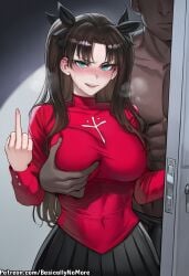 tohsaka rin from blacked by basicallynomore