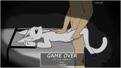 16:9 anthro bed bedroom_eyes belly_rub black_sclera blush border bound captured choice dark_room dim_lighting dominant dominant_human dominant_male duo english_text feeling_up female female_anthro female_on_back female_on_human female_penetrated fur furniture game_over gameplay_mechanics giving_up good_girl guardian_spirit hi_res holding_leg hooves human human_on_anthro interspecies intimate larger_human larger_male looking_pleasured lying male male/female male_human male_penetrating male_penetrating_female mammal microsoft narrowed_eyes obscured_penetration ori_(ori) ori_(series) penetration petting roleplay seductive sex size_difference smaller_anthro smaller_female smile spread_legs spreading standing_over submissive submissive_anthro submissive_female surrendering tail text tied_to_bed white_body white_border white_fur widescreen wrattales2022 xbox_game_studios