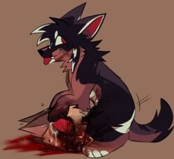 2026 ambiguous_gender animal_genitalia animal_penis arthropod blood blood_from_mouth blood_in_mouth blood_on_face blood_stain bodily_fluids brown_body brown_fur canid canine canine_genitalia canine_penis canis coontail_hair coydog coyote cum cum_drip death domestic_dog dripping eye_socket eyefuck feral fly_(animal) fur genital_fluids genitals gore gore_focus herding_dog holding_head hybrid insect jasper_(wastepaw) larva maggot male male/ambiguous malinois_dog mammal motion_lines multicolored_body multicolored_fur necrophilia pastoral_dog paws penis raccoon_tail_hair red_penis severed_body_part severed_head sheepdog skullfuck smile teeth wastepaw