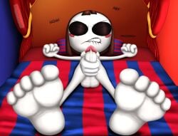 1futa 2d 2d_(artwork) 2d_artwork barefoot big_feet big_penis breasts cum_drip darkneyom disembodied_hand erection feet feet_focus foot_fetish foot_focus futa_only futanari handjob handjob_with_gloves hung hung_futa hung_futanari imminent_orgasm immobile large large_feet laying_down laying_on_bed naked naked_futa nude_futa nudity penis penis_out pomni_(the_amazing_digital_circus) spread_eagle tadc the_amazing_digital_circus toe_claws unable_to_move
