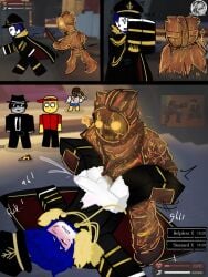 2boys anal anal_sex background_character background_characters balls bulge chance_(forsaken) debuff elliot_(forsaken) espresseleine_x forsaken_(roblox) game_mechanics game_ui gay guest_1337_(forsaken) guest_1337_(the_last_guest) male_only official_alternate_costume penis reference_image ripped_clothing roblox roblox_game robloxian shedletsky_(forsaken) slasher_(forsaken) tagme watermark