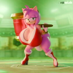 1futa 3d 3d_animation amy_rose amy_rose_(kabalmystic) animated anthro ass bracelet breasts bulge cleavage dress eulipotyphlan eyelashes furry futa_focus futa_only futanari gif gloves green_eyes hairband hammer hand_on_thigh hedgehog hedgehog_humanoid hips hyper hyper_breasts large_ass large_breasts large_bulge leaning_forward looking_at_viewer mai_shiranui_(cosplay) mallet mobian_(species) no_sound onyxsplash panties piko_piko_hammer pink_fur pink_hair sega sonic_(series) sonic_the_hedgehog_(series) swaying swaying_breasts tagme thick_thighs thighs underwear video weapon weapon_over_shoulder wide_hips