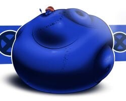 1girls about_to_burst about_to_explode about_to_pop belly_button big_belly big_breasts blue_body blue_skin blueberry_inflation breasts cheek_bulge cheeks cheeks_inflation female female_only girlblower34 inflation marvel mystique ready_to_burst ready_to_explode ready_to_pop red_hair sexy sexy_body sexy_female spherical_inflation x-men