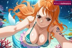 nami (one piece) from one piece by stelmazura