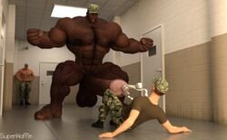 3d_(artwork) abs army_men biceps cmnm comic cum cum_on_body cum_on_self cumming cumshot dark-skinned_male flexing gay gay_sex growing growth growth_sequence growthcomics hanging_balls human hyper hyper_balls hyper_genitalia hyper_muscles hyper_penis hyper_testicles male male_focus male_only muscle muscles muscular muscular_arms muscular_back muscular_legs muscular_male muscular_thighs nipples nude pecs penis superwaffle sweating_profusely sweaty sweaty_body text topless_male veins veiny_muscles veiny_penis