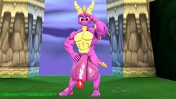 1boy 2019 5_fingers anthro anthro_dragon anthro_only big_penis dragon grass happy huge_cock kennythebobcat male male_only nude nude_male penis purple_body reptile smile smiley_face smiling spyro spyro_the_dragon video_game video_games yellow_hair yellow_horn yellow_horns