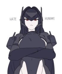 1girls android anthrofied anthropomorphic arc_(arc_raiders) arc_raiders ass black_hair breasts earpiece eyelashes eyelashes_visible_through_hair gloves gya_rb gynoid headgear highleg humanoid leotard long_hair looking_at_viewer looking_down navel navel_visible_through_clothes personification red_eyes robot robot_girl robot_humanoid rocketeer_(arc_raiders) thick_thighs v-bangs white_body white_skin