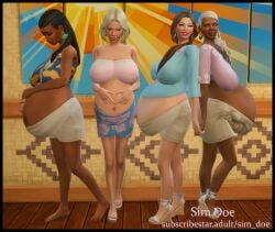 3d big_belly big_breasts black_hair blonde_hair brown_hair dark_skinned dark_skinned_female debra_gage(sim_doe) donna_fuga(sim_doe) family family_photo gilf high_heels high_resolution huge_belly hyper_pregnancy lele_fuga(sim_doe) mature mature_female mature_woman nancy_hartman(sim_doe) old_woman older_female original_character original_characters pregnancy pregnant pregnant_belly pregnant_female sagging_breasts saggy_breasts sim_doe the_sims the_sims_4 white_hair