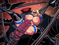 1girls alternate_version_at_source alternate_version_available areolae artist_name big_breasts blonde-haired_female blonde_female blonde_hair blonde_hair_female blue_lipstick breasts dildo disney domino_mask elastic elastic_arms elastic_body elastic_legs elastria_(tagara51) elbow_gloves female femsub heroine heroine_in_trouble human/robot imminent_penetration large_dildo latex light-skinned_female light_skin lips_parted lipstick machine mask masked_female miguelrivasart nipples oc omnidroid original original_character peril pixar rachel_tempest robot robot/human stretching stretchy stretchy_arms stretchy_legs superhero superheroine sweat sweaty sweaty_body teeth teeth_clenched teeth_showing the_incredibles thick_thighs thighhigh_boots