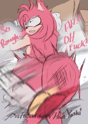 amy_rose ass ass_bigger_than_head ass_focus ass_up ass_visible_through_thighs asshole bed bed_sheet bedroom bedroom_sex colored comic curvy curvy_female curvy_figure curvy_hips curvy_thighs doggy_style doggy_style_position eyes_open eyes_rolling_back full-length_portrait full_color fully_naked furry furry_ass furry_breasts furry_ears furry_female furry_male furry_only furry_tail gloves grabbing grabbing_sheets hedgehog hedgehog_girl patreon patreon_username pink_body pink_fur pink_hair pink_skin sex shadow shadow_the_hedgehog shocked shocked_expression sketch slap slap_(sound_effect) slap_mark slapping_ass slapping_butt sonic_(series) sonic_the_hedgehog_(archie) sonic_the_hedgehog_(comics) sonic_the_hedgehog_(idw) sonic_the_hedgehog_(series) straight yoshihan
