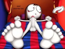 1futa 2d 2d_(artwork) 2d_artwork barefoot big_feet big_penis breasts darkneyom disembodied_hand erection feet feet_focus foot_fetish foot_focus futa_only futanari hung hung_futa hung_futanari imminent_handjob immobile large large_feet laying_down laying_on_bed naked naked_futa nude_futa nudity penis penis_out pomni_(the_amazing_digital_circus) spread_eagle tadc the_amazing_digital_circus unable_to_move