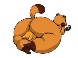 2boys animal_crossing animated anthro ass bouncing_ass bouncing_butt brown_fur canine canine_humanoid chappystick crazy_redd facesitting femboy fox furry hips hyper hyper_ass large_ass laying_down male male_focus male_only nintendo nude nude_male phone shaking_ass shaking_butt tanuki tanuki_humanoid tom_nook tom_nook_(animal_crossing) twerk_nook twerking twerking_bottom twerking_on_face wide_hips