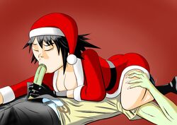 ace_copular cartoon_network christmas cockstar_studios gorillaz hi_res noodle_(gorillaz) powerpuff_girls santa_costume santa_hat straight tagme