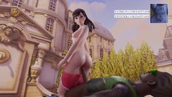 3d alternate_costume animated asian asian_female ass blender blizzard_entertainment breasts brown_hair d.va dark-skinned_male dark_skin duo fastvass female hana_song interracial lúcio overwatch penetration reverse_cowgirl_position sound straight video waveracer_d.va whisker_markings