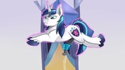 16:9 bodily_fluids castle cum friendship_is_magic genital_fluids genitals jbond levitation magic magic_suppression magical_stimulation my_little_pony nude orgasm penis princess_cadance_(mlp) shining_armor_(mlp) telekinesis twilight_sparkle_(mlp)