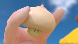 1girls 3d animated areolae blender breast_expansion breasts bursting_breasts expansion female female_only gigantic_breasts hyper_breasts mario_(series) mario_tennis mushroom nintendo nipples no_sound outdoors princess_daisy rochestedorm tagme video