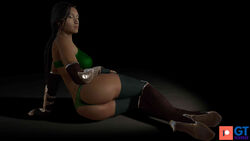 1girls 3d ass dark-skinned_female dark_skin female female_only gt_scenes jade_(mortal_kombat) looking_at_viewer mortal_kombat mortal_kombat_11 netherrealm_studios patreon solo solo_female