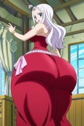 ai_generated blush fairy_tail goldencum34 huge_ass huge_butt looking_back mirajane_strauss narrow_waist wide_hips