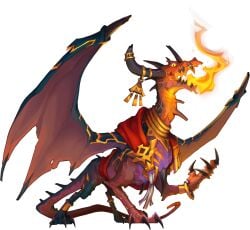 dragon fenix fenix_(monster_train) fenix_(monster_train_2) fire_breathing male monster_train scalie tagme wings