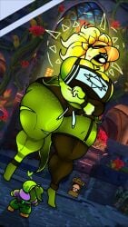 1girls anthro anthrofied ass big_breasts breasts breasts dj_arts female flora_fauna freckles hourglass_figure jack_(dj_arts) larger_female peashooter_(pvz) plant plant_girl plant_humanoid plantie plants_vs._zombies plants_vs_zombies popcap_games pussy sunflower_(pvz) sunflower_queen_(pvz) sunny_(dj_arts) taller_girl