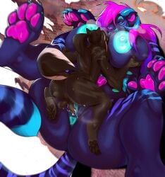 2023 4_toes abstract_background anthro anthro_on_anthro anthro_penetrated anthro_penetrating anthro_penetrating_anthro anus areola balls big_areola big_breasts big_feet big_nipples blue_anus blue_areola blue_breasts blue_claws blue_eyes blue_horn blue_nipples blue_stripes blue_teeth blue_vulva bodily_fluids bovid_horn breast_grab breasts brown_body brown_fur brown_pawpads canid canine canis caprine_horn claws cum cum_in_vagina cum_inside digital_drawing_(artwork) digital_media_(artwork) duo feet felid female female_anthro female_penetrated fur genital_fluids genitals hair hand_on_another's_breast hand_on_breast hi_res highlights_(coloring) horn huge_areola huge_breasts igiveyoulemons interspecies larger_anthro larger_female male male/female male_anthro male_penetrating male_penetrating_female mammal mature_female multicolored_hair musk nipples nude nude_anthro nude_female nude_male pantherine pawpads penetration penile penile_penetration penis_in_vagina pink_hair pink_pawpads ponytail purple_nose ram_horn sex size_difference smaller_anthro smaller_male striped_legs stripes teeth toe_claws toes two_tone_hair vaginal_penetration vaginal_penetration white_highlights wolf