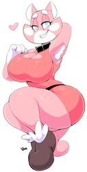 1girls anthro big_breasts breasts cleavage clothed clothing feline female female_only furry green_eyes heart keyhole looking_at_viewer shima_luan smile solo super_planet_dolan thick_thighs thighs vimhomeless white_background