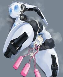 1girls after_anal after_sex ass big_ass blue_eyes blue_nipples blue_pussy cum cum_in_ass cum_inside cum_on_face drossel_von_flugel fireball_(series) mdthetest medium_breasts nipples pussy robot robot_girl robot_humanoid tears thick_thighs vagina vibrator