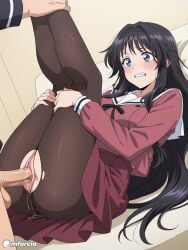 1girls ai_generated anime breasts clothed_sex kaoru_hana_wa_rin_to_saku large_breasts mforcia patreon_logo patreon_username sex uncensored vagina vaginal_penetration vaginal_sex waguri_kaoruko watermark