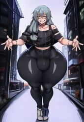 ai_generated ass back_view femboy huge long_hair mahito_(jujutsu_kaisen) solo