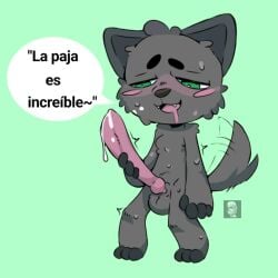 1anthro 1boy 1male anthro anthro_only anthrofied balls balls_deep big_cock big_penis black_body blush blush blush_lines blushed_face blushing_male blushing_profusely bobicraft cum cum_drip cum_dripping cum_dripping_from_penis cum_in_penis cum_on_cock cum_on_face cum_on_penis dr.mostacho fur furry furry_ears furry_male furry_only furry_tail gay gay_furry gay_male grabbing_penis gray_body green_eyes grey_body grey_fur grey_skin grey_skin half-closed_eyes jerking jerking_off jerkingoff knot knotted_penis long_cock long_penis looking_down looking_down_at_penis looking_pleasured male male_focus male_only massive_cock massive_penis masturbation minecraft movement_lines moving moving_tail penis penis_awe penis_grab penis_out saliva saliva_drip saliva_string saliva_trail sharp_teeth smile smiling smug smug_face smug_smile solo solo_anthro solo_focus solo_male spanish_text standing sweat sweatdrop sweating sweaty sweaty_body tail testicles testicles_clench youtube youtube_hispanic