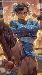 1girls absurd_res absurd_resolution absurdres ai_generated bare_legs bare_shoulders bare_thighs barefoot big_breasts breasts capcom chun-li chun-li_(fortnite) clothing curvaceous curvy curvy_female curvy_figure detailed_background feet feet_focus feet_up female female_focus female_only hi_res high_resolution highres huge_breasts jewelry light-skinned_female light_skin looking_at_viewer lyuraiart mature mature_body mature_figure mature_woman milf mommy nail_polish nails_painted painted_nails painted_toenails patreon patreon_url pose posing self_upload solo solo_female solo_focus street_fighter street_fighter_6 sweat sweatdrop sweating sweaty sweaty_body thick thick_ass thick_thighs thighs toenail_polish toenails toes voluptuous voluptuous_female wide_hips