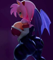 3d amy_rose amy_the_bat animated animated animated bodysuit female horny jiggling_breasts neckline neenbeanmachine rouge_the_bat_(cosplay) seductive sega shaking_butt solo sonic_(series) sonic_the_hedgehog_(series) spandex_suit twerking