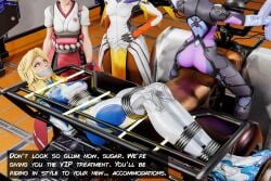 3d 3d_(artwork) 4girls activision amelie_lacroix angela_ziegler blizzard_entertainment bondage english_text fantastic_four female female_focus female_only invisible_woman invisible_woman_(marvel_rivals) kiriko_(overwatch) kiriko_kamori marvel marvel_comics marvel_rivals mercy netease_games nghiahp72 overwatch overwatch_2 sue_richards sue_storm text widowmaker widowmaker_(overwatch_2_suit) yuri