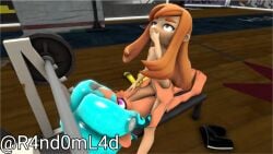 gym meggy_spletzer oc octoling octoling_boy orange_hair original_character r4nd0m_l4d self_upload sfm smg4 smg4_(character) source_filmmaker splatoon splatoon_(series) splatoon_3 trainer twitter_link