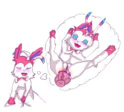 1girls anal anal_sex animal animal_ears animal_fucking cloud dreaming eevee eeveelution faithkiller fapping female fur furry girly huge_cock no_clothes no_panties no_underwear open_mouth pokemon_(species) pussy_juice sleeping smaller_female sylveon young young_female younger_female zoophillia