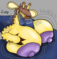 anthro bat big_breasts big_penis blue_body bodily_fluids breast_expansion breast_play breasts duo expansion fellatio female futanari genitals giraffe giraffid gynomorph hair hair_over_eyes hoof_hands horn huge_breasts huge_cock hyper hyper_breasts hyper_genitalia hyper_penis intersex ishitmypants malt_(ishitmypants) mammal neck_bulge oral ossicone partially_offscreen_character pengu_(ishitmypants) penile penis saliva saliva_on_penis sex shrinking size_transformation sound_effects titjob trans_(lore) trans_woman_(lore) transformation vein