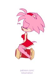 2d 2d_animation ambiguous_penetration amy_rose animated animated_gif bikomation bouncing closed_eyes clothing eulipotyphlan female fucked_silly hedgehog hi_res implied_penetration mammal penetration piko-piko_hammer piko_piko_hammer sonic_(series)