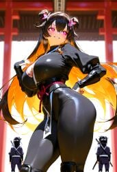 ai_generated hi_res large_ass large_breasts ninja original_character thick_thighs