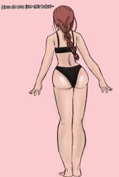 azazelinp big_ass chainsaw_man focus_on_ass makima_(chainsaw_man) red_hair showing_off thick_ass underwear