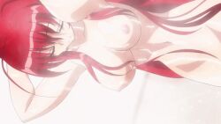 10s animated animated armpits arms_behind_head bouncing_breasts breasts closed_eyes demon_girl high_school_dxd large_breasts long_hair navel nipples nude red_hair rias_gremory screencap shower smile