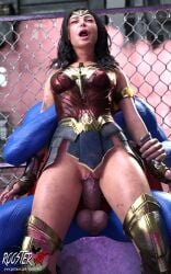 3d 3d_(artwork) arm_grab armor big_penis black_hair closed_eyes costume dirt dirty dirty_face dirty_skin female_focus female_penetrated justice_league large_penis long_hair looking_pleasured male_penetrating massive_penis no_panties no_panties_under_skirt open_mouth outdoors patreon patreon_username penetration penis pussy roosterart sex shaved_pussy skirt superhero superheroine superman testicles vagina veiny_penis wet_pussy wonder_woman