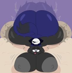 ambiguous_penetration bat big_ass big_breasts cyandrive98 heart_(cyandrive98) huge_ass impact_lines shion skull_mask tagme tail