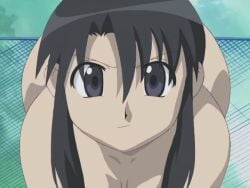 1girls azumanga_daiou edit looking_at_viewer nude_edit tagme