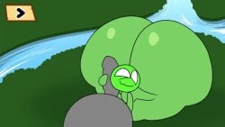 animated anon anonymous_male big_ass blowjob carny_(cyandrive) cyandrive98 game_cg green_body green_skin handjob huge_ass quiet sound tagme video