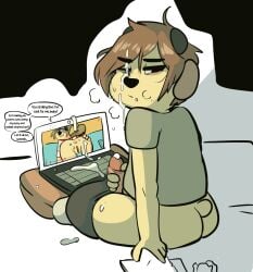 cumshot joi laptop sprocket_(artist) sprockey_(character)