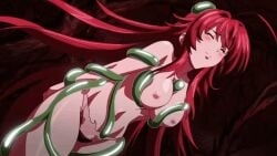 animated animated_gif anime_screenshot blush bondage bouncing_breasts breasts closed_eyes curvy cute embarrassed female high_school_dxd highres large_breasts long_hair nipples nude open_mouth red_hair restrained rias_gremory slime suspension tagme tentacle thick_thighs thighs tnk_(company) torn_clothes wide_hips