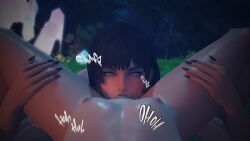 cunnilingus eating_pussy final_fantasy_xiv gaia_(ffxiv) ryne_waters square_enix yuri